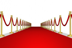 Red carpet paparazzi,3D illustration space for text