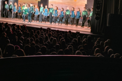 Images rezizd in Canva (600 x 500 px) - Riverdancers wearing green in a group