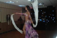 Belly dancer performing
