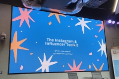 Presentation displayed on screen