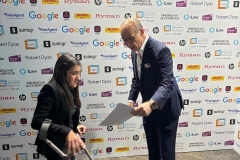 Presented with award from Theo